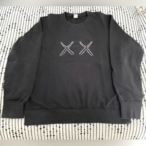 KAWS limited edition UNIQLO black crewneck sweater in US Size M.